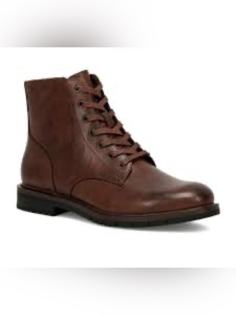 Men's Brown Leather Lace-Up Work Boots